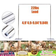 10x10ft Heavy Duty Pipe and Drape Kit Photography Backdrop Stand Telescopic Pipe