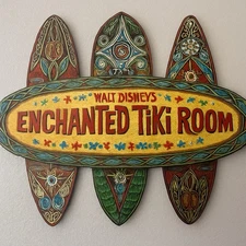 Disney Enchanted Tiki Room Wall Sign - Wooden Replica - 28”x23.5” Disneyland