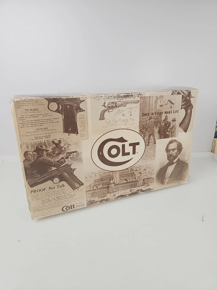 Vintage Colt Target Model .22lr Factory Blue Hard Shell Case & Outer Box - Image 2 of 4