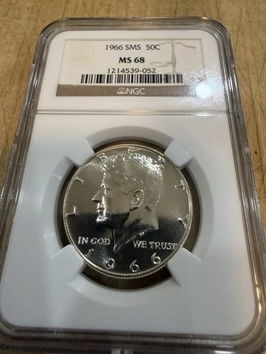 1966 SMS Kennedy Half Dollar NGC MS 68 - 40% Silver - Special Mint Set