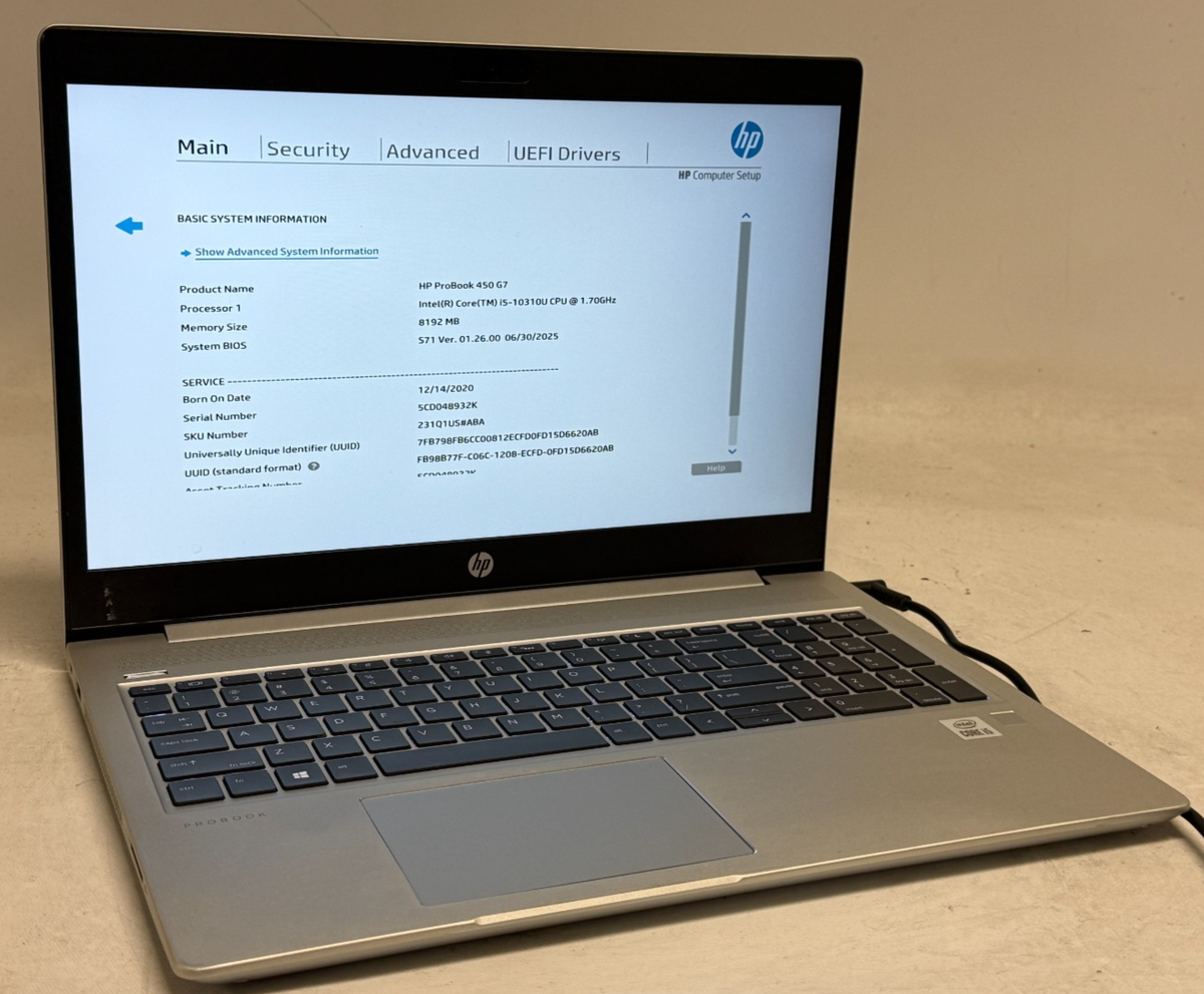 031美品 HP ProBook 450 G7 i5◆8GB◆256GB FHD HP ProBook 450 G7 15.6