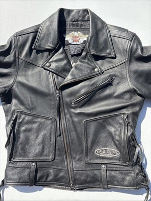 Harley Davidson Men Legendary Skull Leather Jacket Large 97092