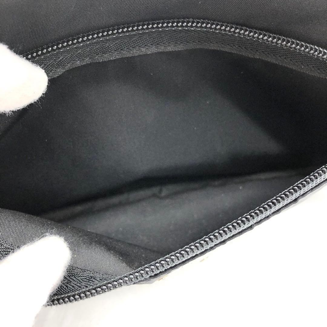 PRADA Shoulder Bag Triangle Logo Plate Silver Hardware Nylon Leather Black thumbnail 11