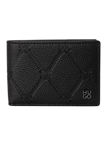 HUGO Men's Ethon Leather Wallet, Black