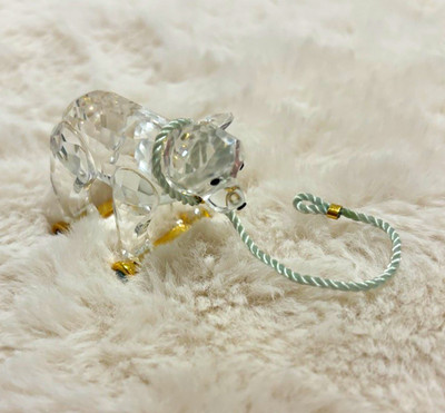 Swarovski Crystal Memories Teddy Bear on Wheels
