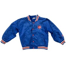 Vintage Chicago Cubs Nylon Starter Jacket/Authentic MLB Kid Athlete/Youth Size 7