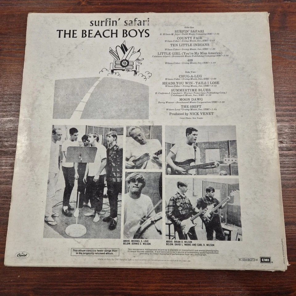 LP The Beach Boys - Surfin' Safari 3C 054-86373 Italy Pop Rock Vinile - Imagen 4 de 4