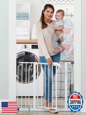 Regalo 38.5" Extra Wide Pressure Mount Baby Pet Safety Gate for Stairs Doorways