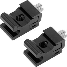 Camera Metal Cold Shoe Flash Stand Adapter with 1/4"-20 Tripod Screw Thread 2 P