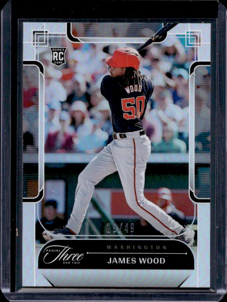 2024 Panini Three and Two James Wood RC Holo Silver Rookie #29/49