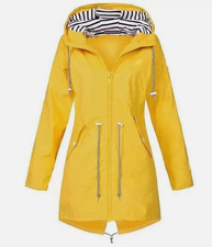 Damen Windjacke Kapuzenjacke Regenmantel Wasserdicht Jacke Winddicht Windbreaker