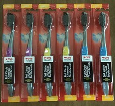 Lot Of 6 CVS Health -Full Circle Charcoal Toothbrush - Charcoal-Infused Bristles