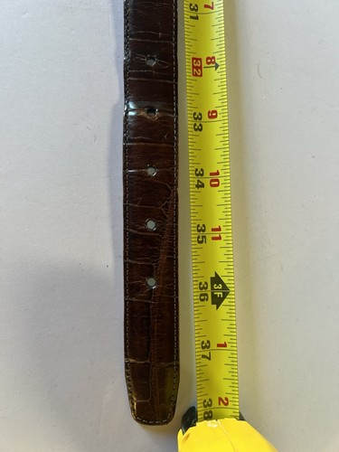 Vintage 1996 Brighton Concho Western brown croc leather silver sz L rodeo 90s - Picture 16 of 19