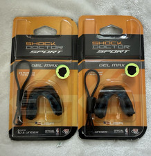 Shock Doctor Gel Max Youth Mouthguard Black w/ Tether Strap SD6113Y (Both)
