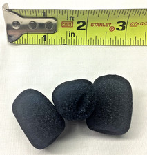  3 BLACK Windscreen, Small Size Windscreen for Slim-Line Podium or Lavalier Mic
