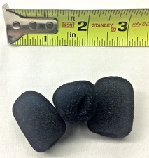 (3) BLACK Windscreen, Small Size Windscreen for Slim-Line Podium or Lavalier Mic