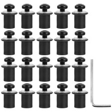 Vis de pare-brise de durables, 1 jeu de 20 pièces, accessoires de (noirs)