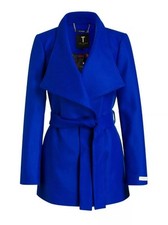 Ted Baker Rytaa Blue Short Wool Blend Wrap Coat Size 0, UK 6. NWT 