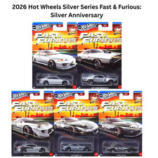 Juego de 5 Hot Wheels Silver Series Fast & Furious Zamac 25 aniversario 2026 NUEVO