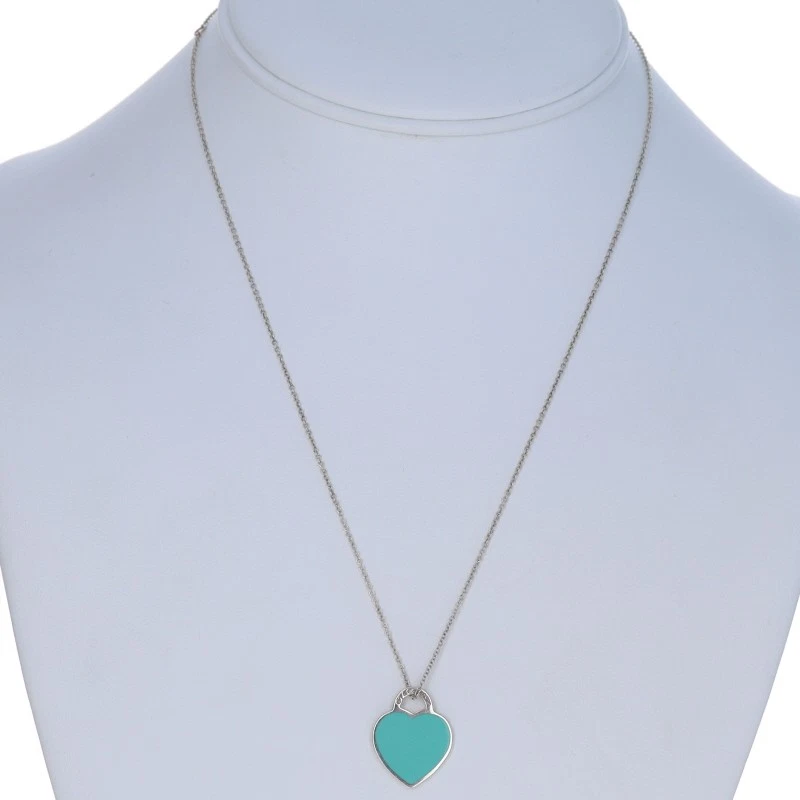 Collar Tiffany & Co. Return to Tiffany Esmalte Corazón Esterlina 925 Amor Ajuste Foto 3 de 4