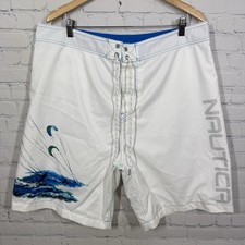 Vintage Y2K Nautica Shorts Trunks Men's 38W Nylon Swimming Hawaiian Beach