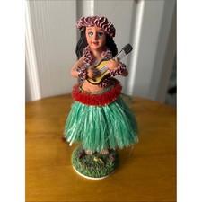 Vintage Hula Girl Dashboard Bobblehead with Ukulele