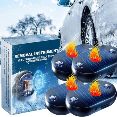 INSPIRE-MARKET 4Pcs Electromagnetic Anti-freezing Device,Electromagnetic Car Snow Removal 4PCs