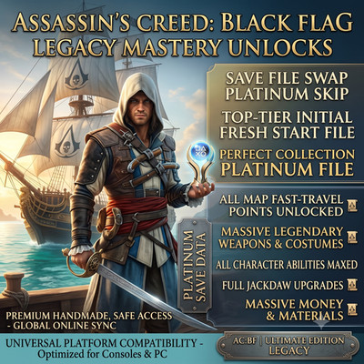 Assassin's Creed IV Black Flag Perfect Platinum Trophy Service/ps5