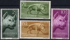 Spanish Sahara 1957 Striped Hyenas  MNH (SC# 88-89, Bb43-B44)