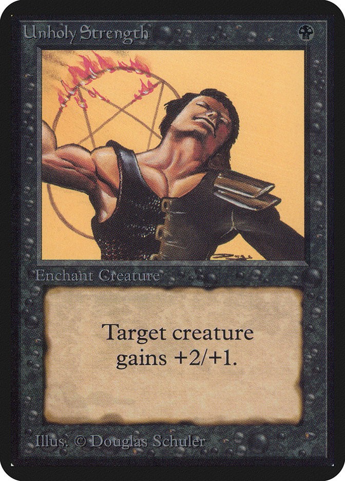 MTG Magic the Gathering Unholy Strength (131/295) Limited Edition Alpha LP