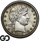 1914 Barber Quarter, Nicely Struck Choice Gem BU++