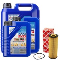 MotoröL Set High Tech 5W-40 Liqui Moly 7 Liter + ÖLfilter FüR Mercedes C-Klasse