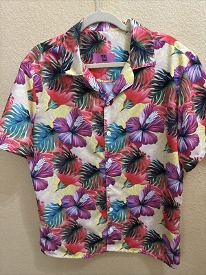 Tiki Yard Hawaiian Shirt  Medium