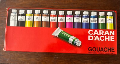 Caran d'Ache Gouache Sortiment 13 gebraucht O293