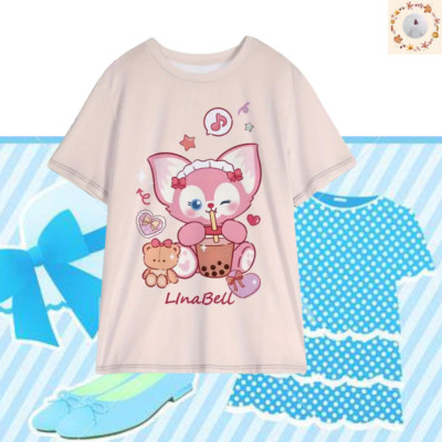 Disney's Duffy & Friends Lina Bell Cute Anime T-Shirt - For Kids 11   12Y