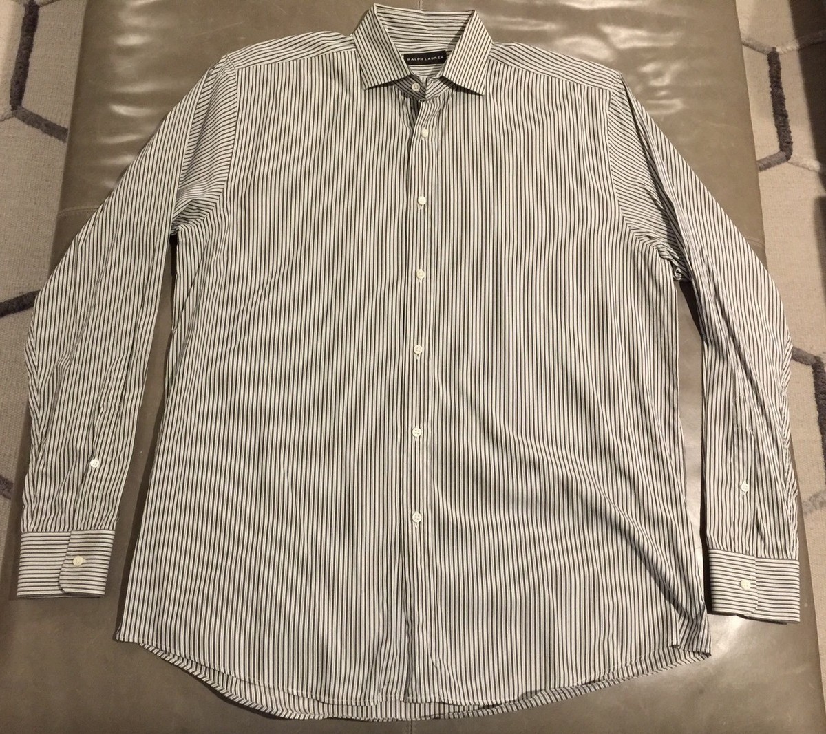Ralph Lauren Black Label Italy Mens Stretch Cotton Dress Shirt 42