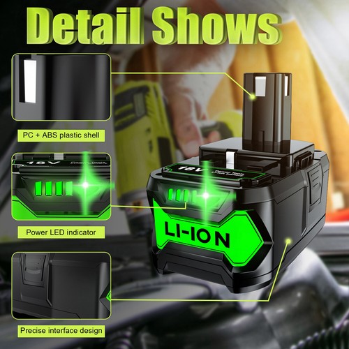 18V 8.0Ah For Ryobi P108 Lithium-Ion Battery ONE Plus P107 P102 P108 P106 P650 - Picture 5 of 13