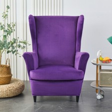 Velvet Wingback Chair Covers Stretch Armchair Chair Slip Covers