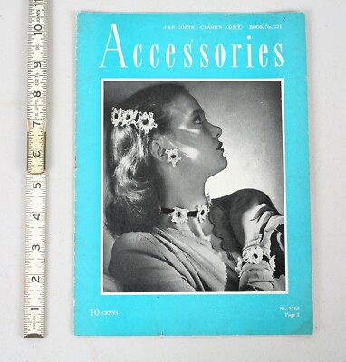 1945 Accessories Catalog J & P Coats Thread The Spool Cotton Company Fashions  