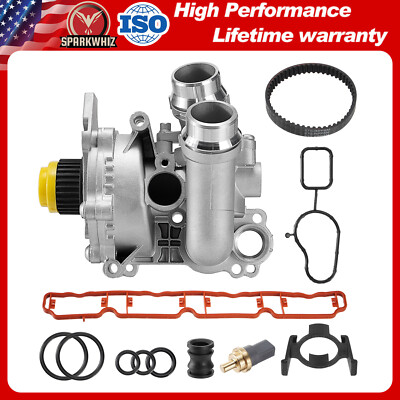 Aluminum Water Pump w/ Belt For VW Tiguan Jetta Golf GTI Eos Beetle CC 2.0T TSI