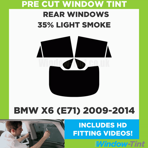 Pre Cut Window Tinting Film for BMW X6 (E71) 2009-14 35% Light Rear Tint Kit - Picture 2 of 10