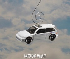 Custom Hatchback Honda Civic EF Christmas Ornament 1/64th Scale Adorno Racing