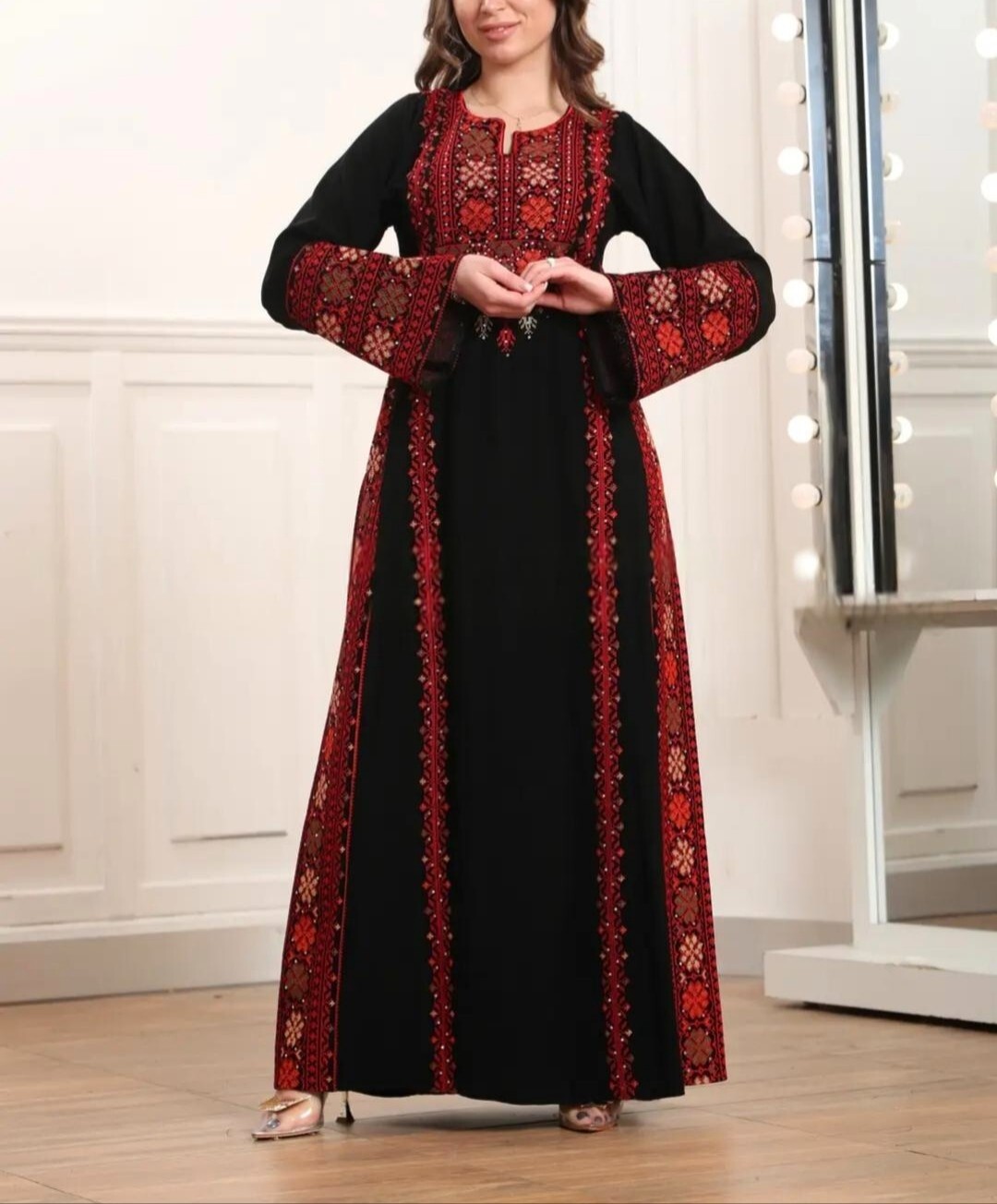 Palestinian Thobe custom dress Handcrafted Intricate Embroidery Detailed