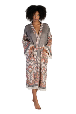 Luxury Cotton Bath Robe Women Nightwear Towelling Dressing Gown Terry Towel Soft