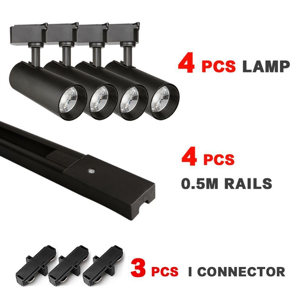 Led Spot Light Rails Led Track Light 12w 20w 30w Track Lighting Rail Spotlights