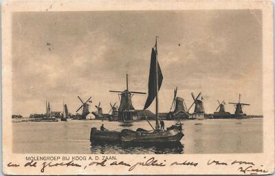 Netherlands Molengroep Koog Aan De Zaan Vintage Postcard 01.44