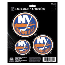 New York Islanders NHL Team Decals / Sticker Set / 3 Pack Fanmats