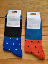 THOUGHT BRAINTREE BAMBOO MENS' SOCKS - SPM912 ROWAN SPOT - BNWT