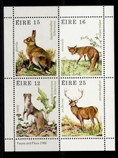 IRELAND QEII SG MS465, 1980 wildlife mini sheet, NH MINT