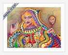 Quirky Colorful 2024 Giclee Print "Queen of Mirrors"Original Painting - Jh Brown
